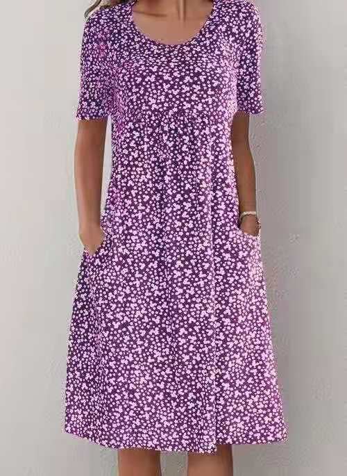 Dove | Round Neck Floral Dress