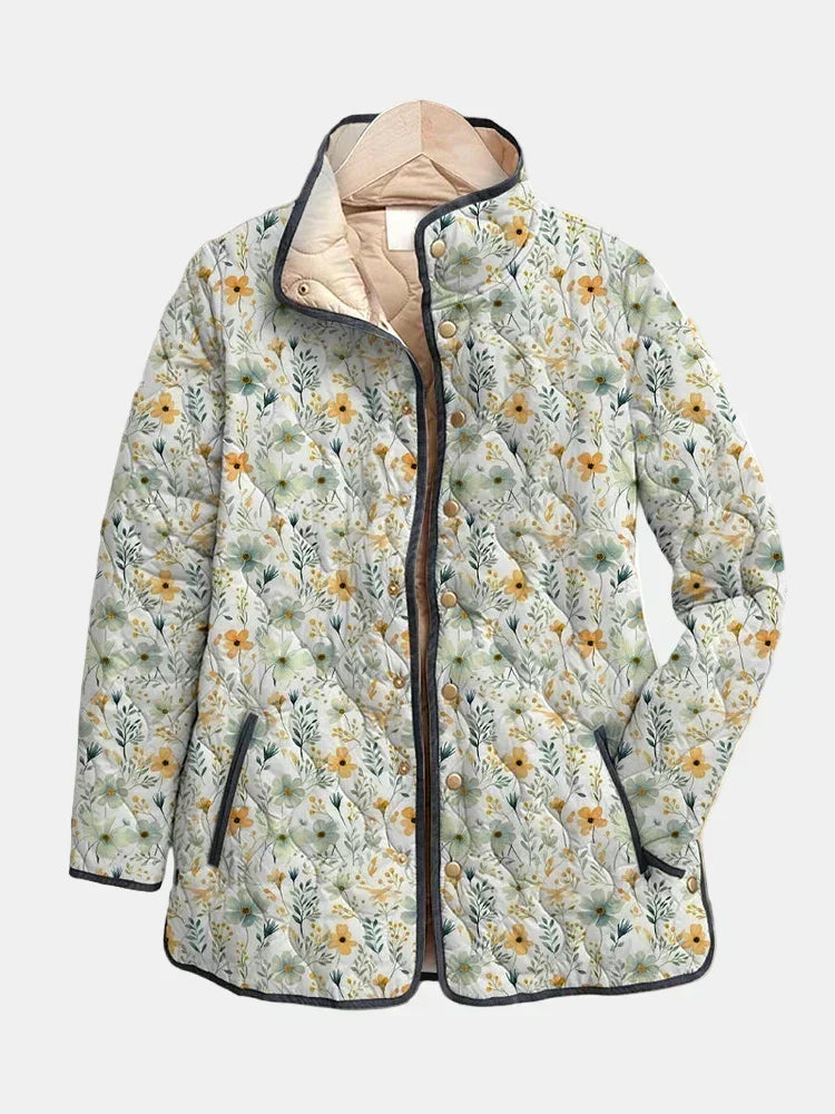 Viola | Delightful Floral-Printed Quilted Jacket