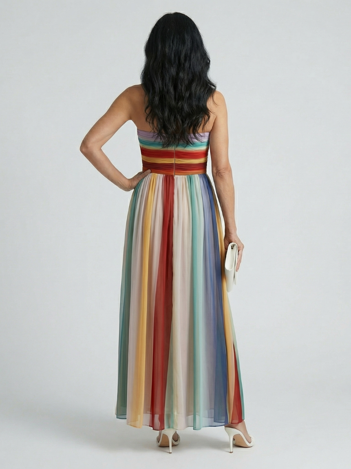 Tricia | Light Stripe Maxi Dress