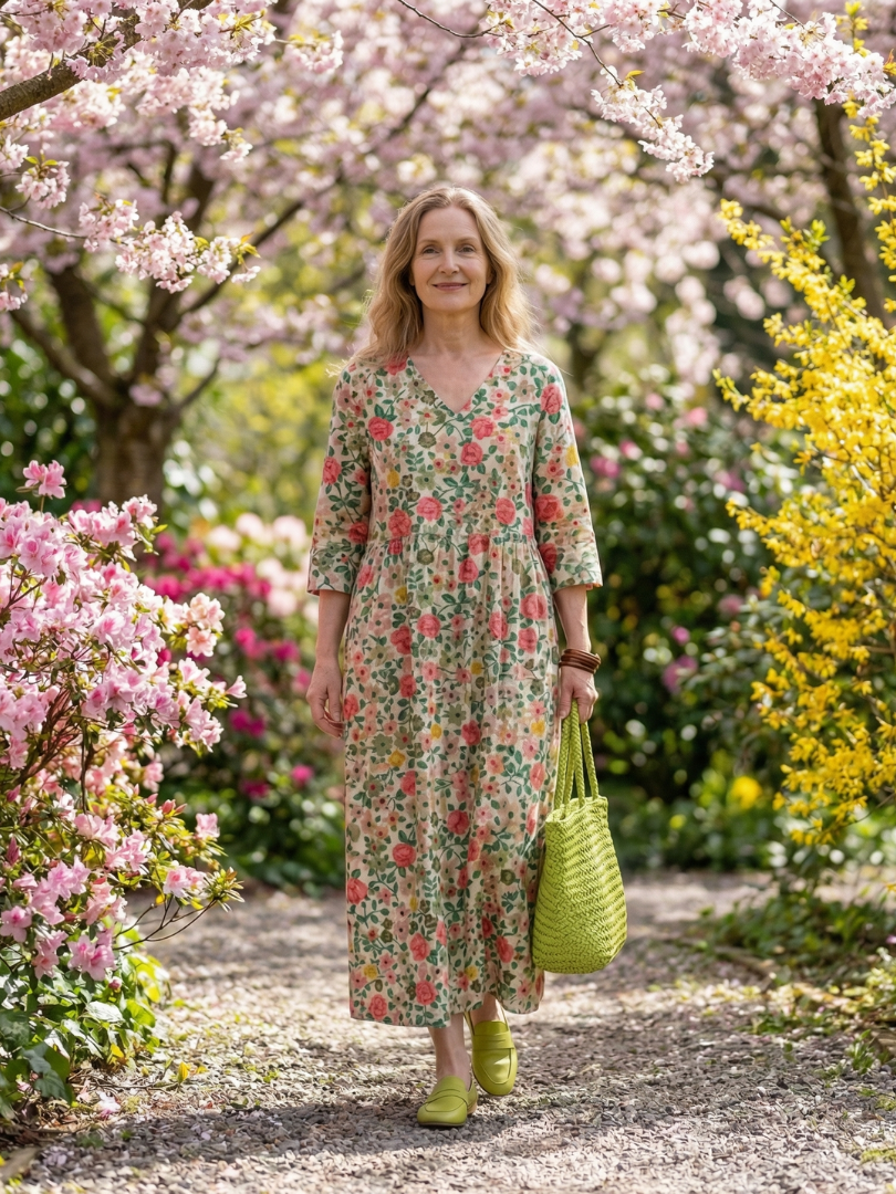 Danni | Scatter Flower Midi Dress