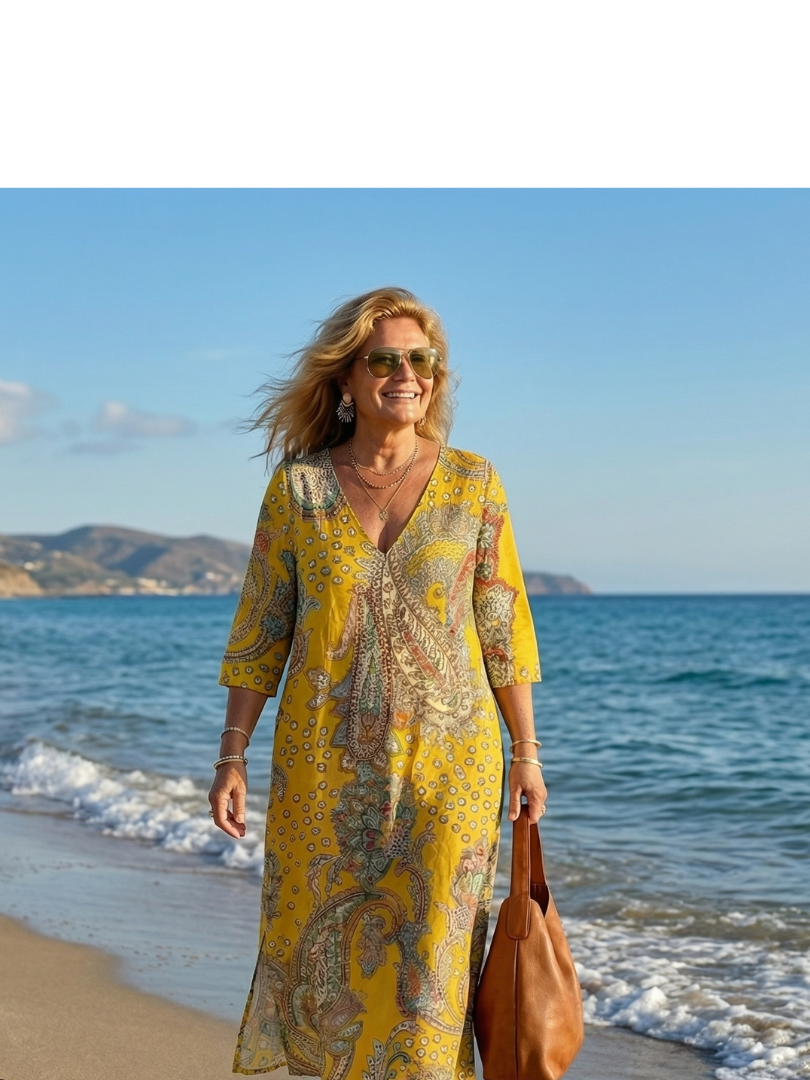 Amy | Soft Paisley Midi Dress