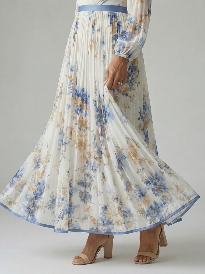 Antonella | Pleated Wrap Midi Dress