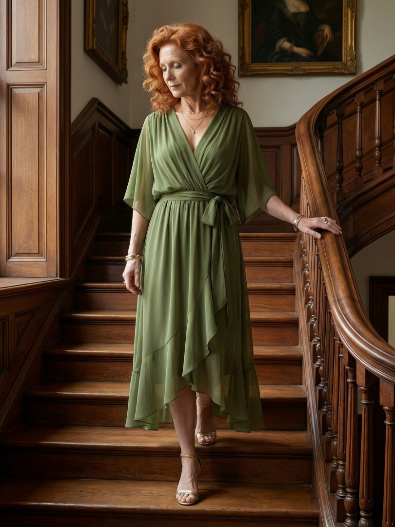 Alanna | Light Drape Midi Dress