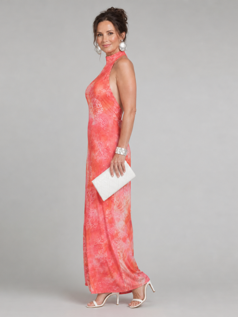 Violet | Halter Printed Maxi Dress