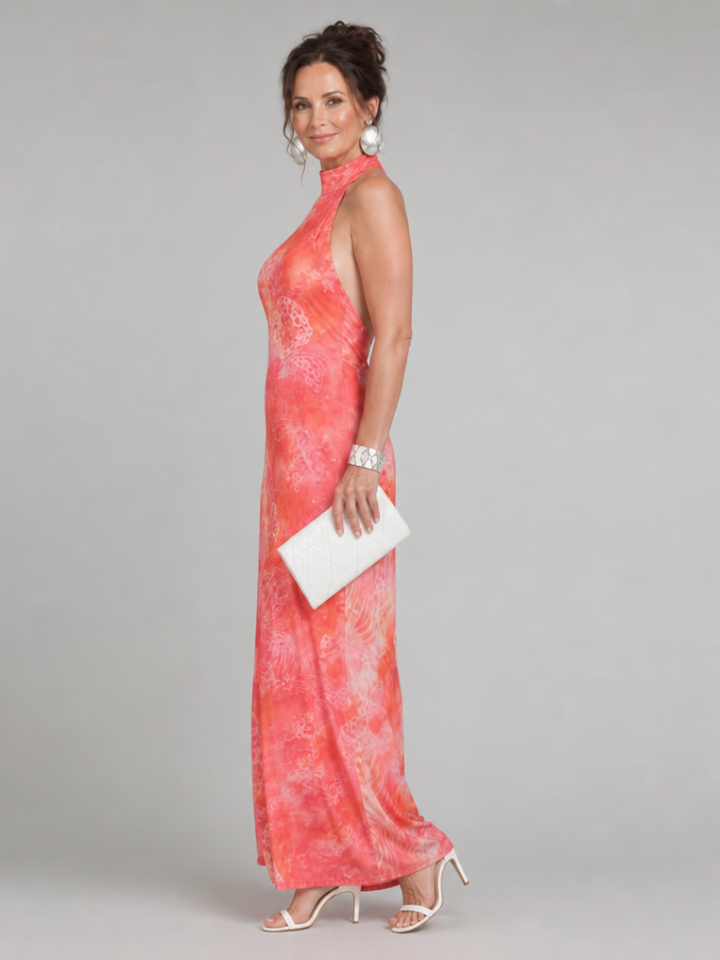 Violet | Halter Printed Maxi Dress