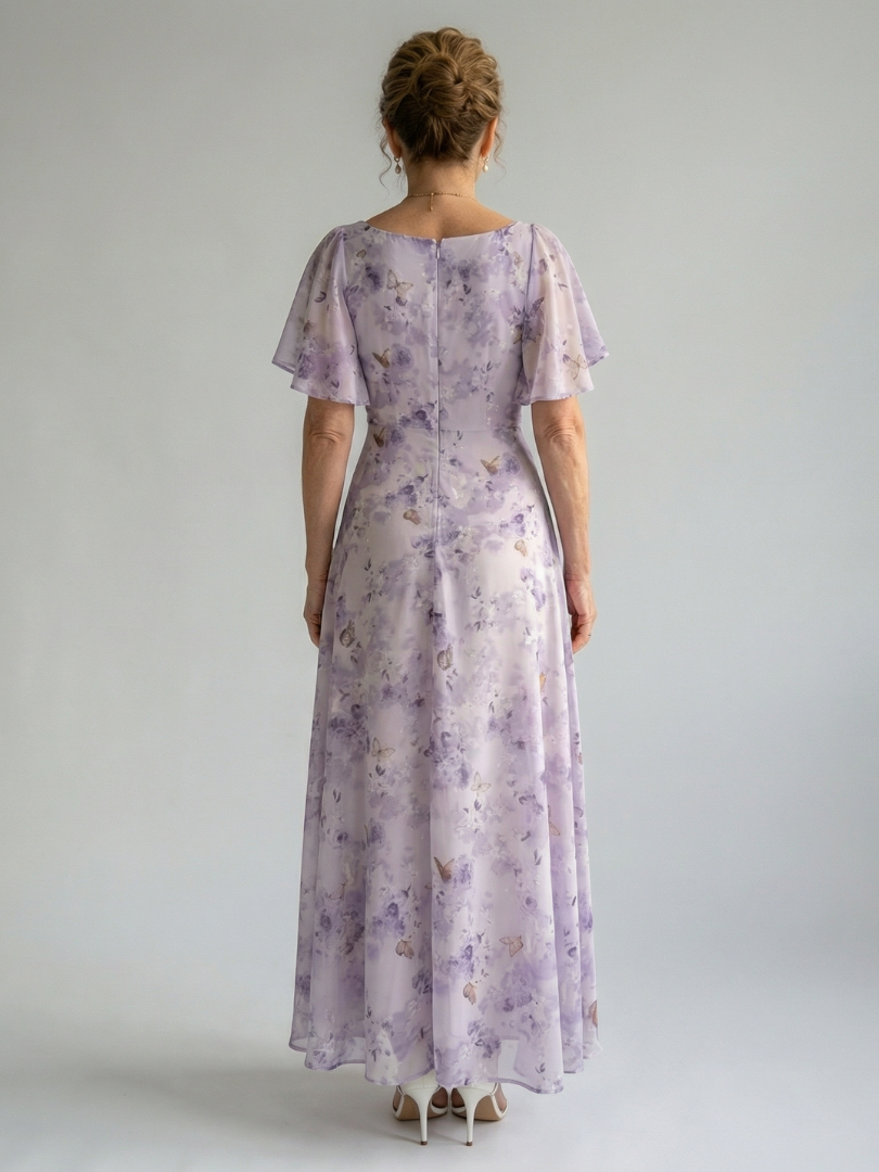 Inez | Flutter Sleeve Midi Dress