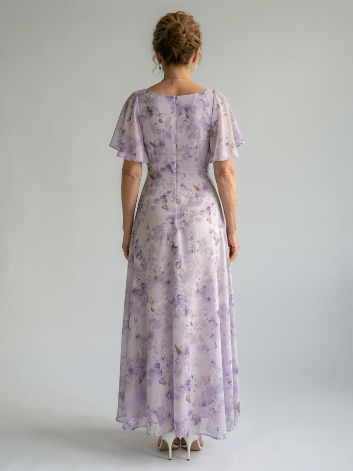 Inez | Flutter Sleeve Midi Dress