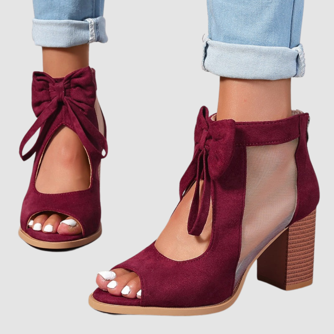 Nira | Bow Charm Orthopedic Heels