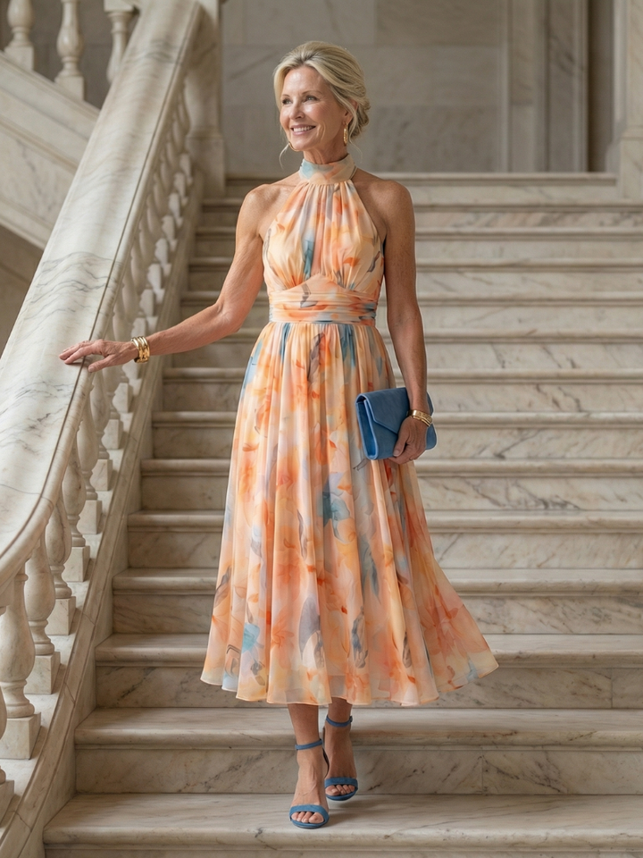 Emily | Soft Halter Midi Dress