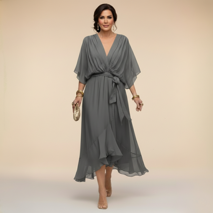 Kendyl | Sandra Chiffon V-Neck Dress