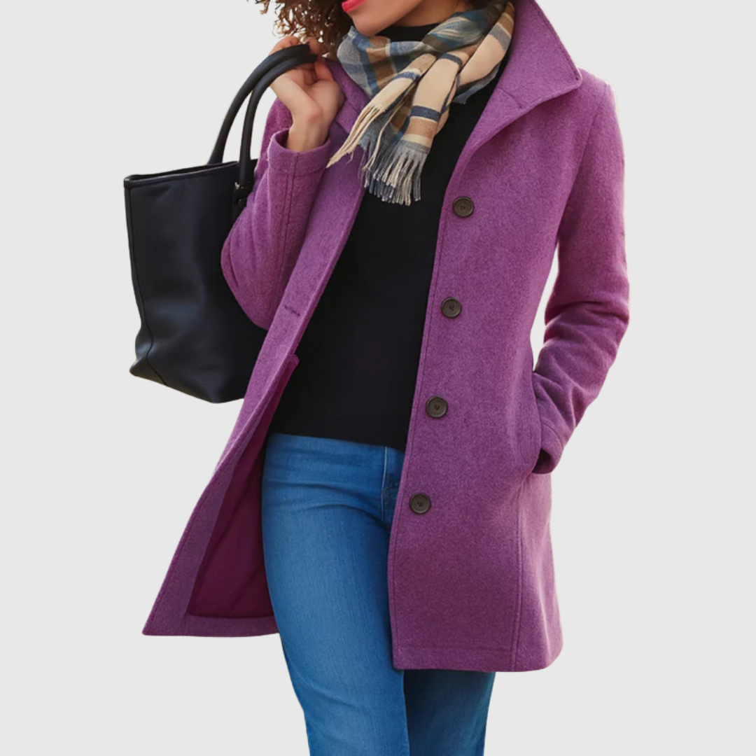 Delilah – Classic Tailored Button-Front Coat
