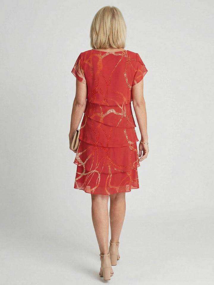 Lillian | Soft Abstract Knee Length Dress