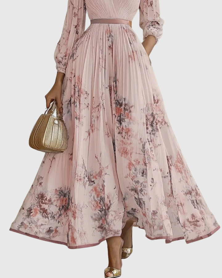 Fern | Elegant Pleated Maxi Dress