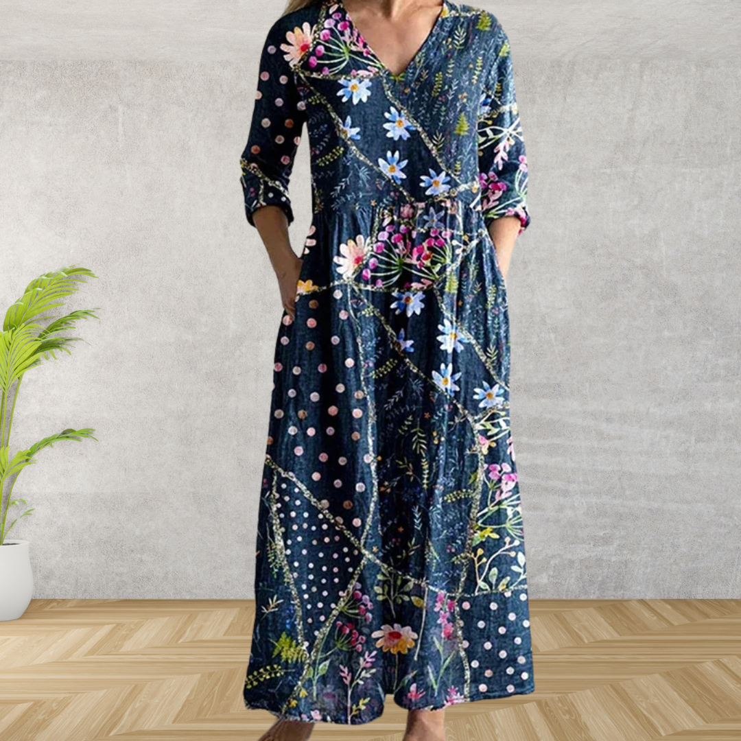 Tibby | Elegant Floral Midi Dress