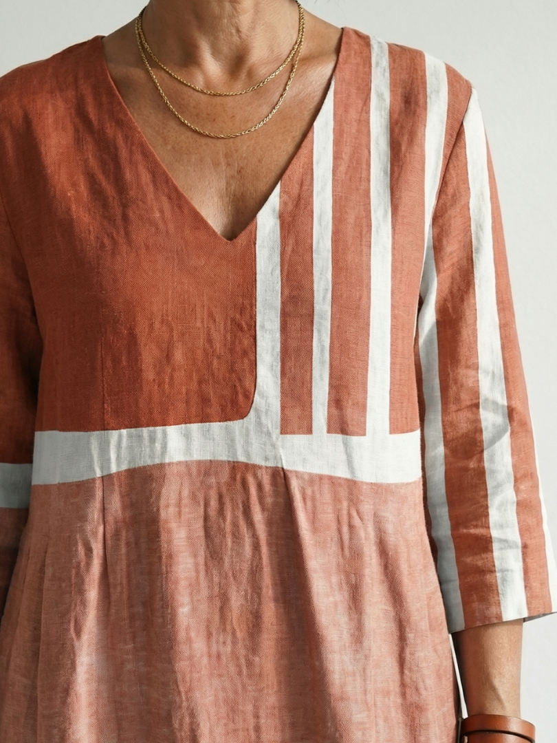 Kinley | Easy Mixed Stripe Midi Dress