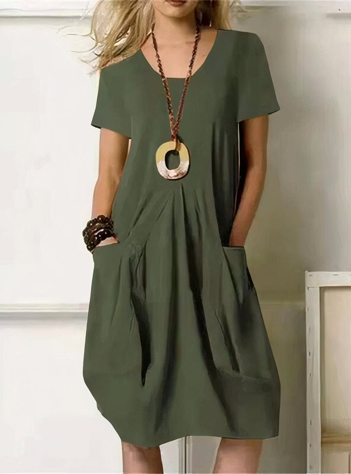 Kwani – Easy Casual Pocket Midi Dress