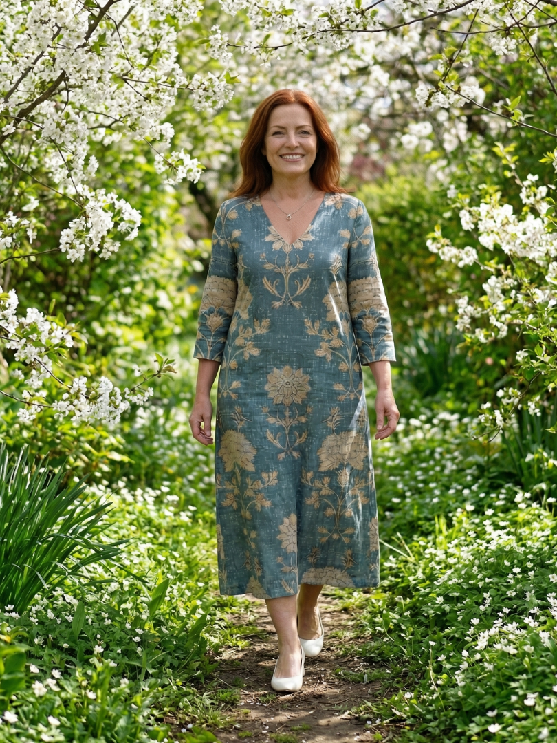 Cerelia | Gentle Shape Floral Midi Dress