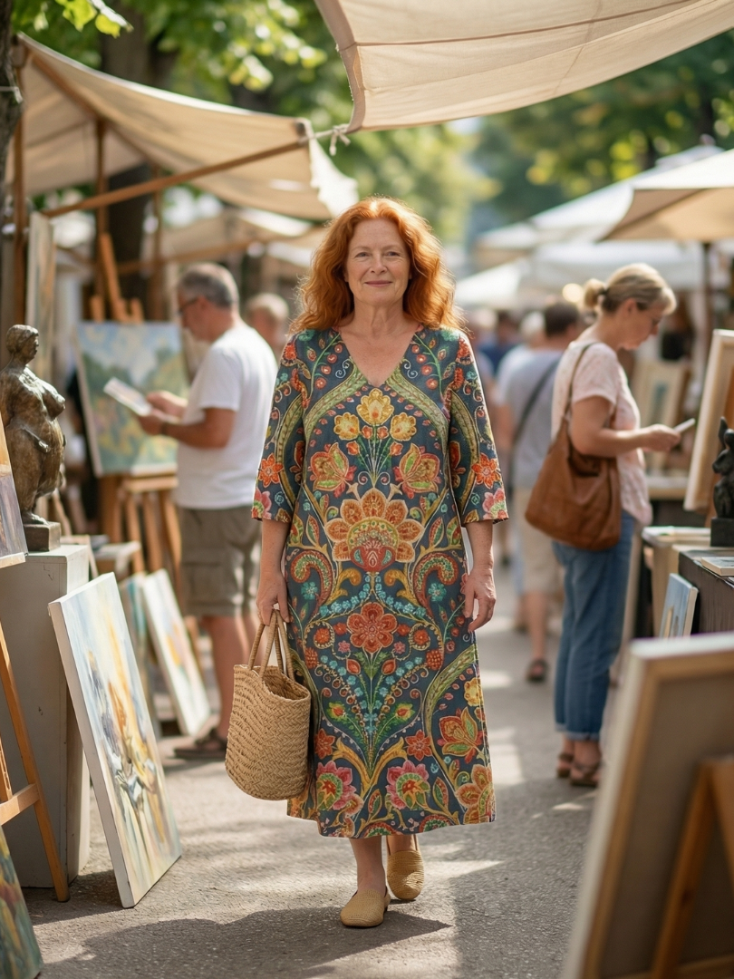 Jewell | Easy Shape Garden Midi Dress