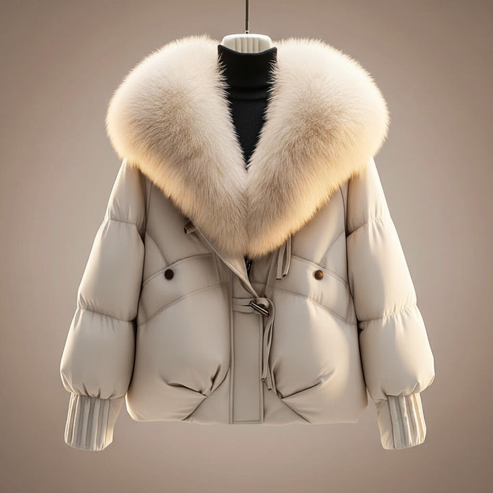 Hazel – Quilted Puffer Jacket with Faux Fur Collar