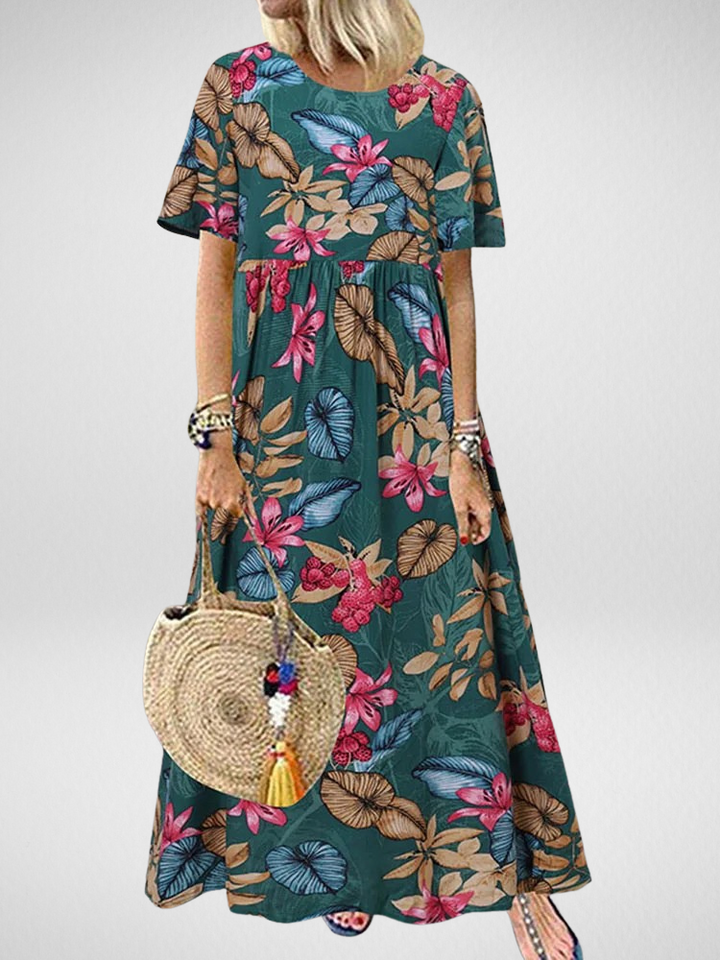 Saira | Boho Floral Maxi Dress
