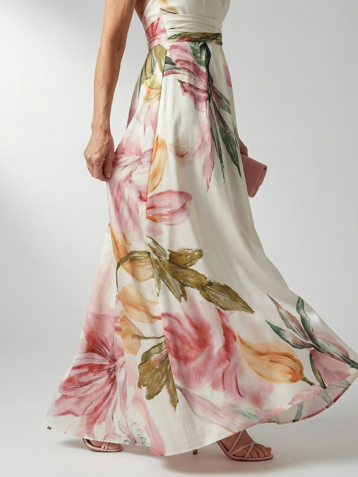 Amelia | Light Floral Maxi Dress
