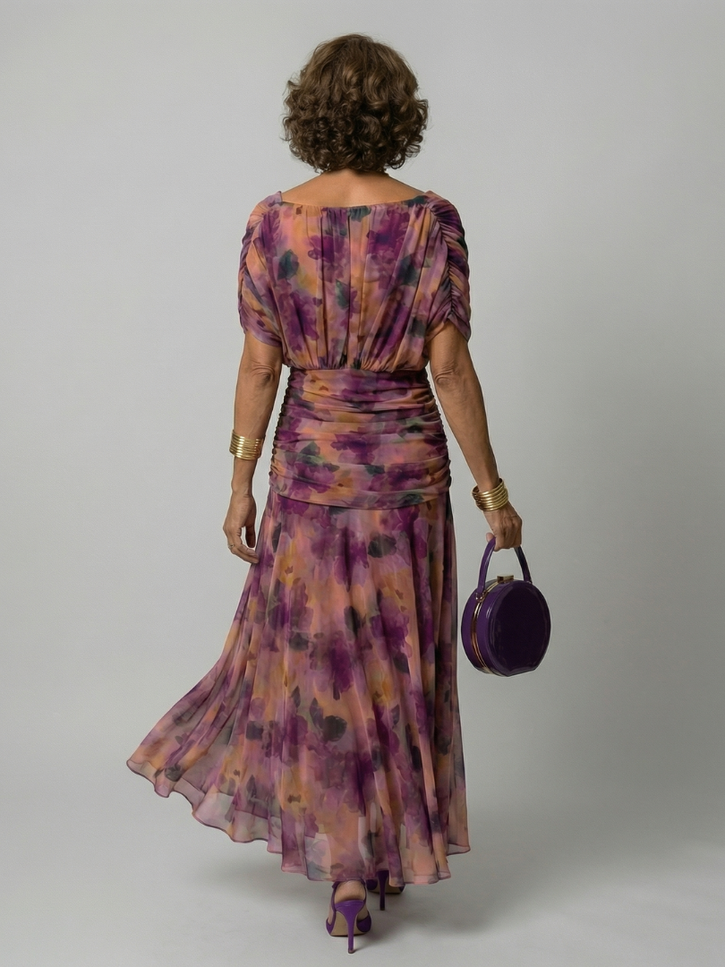 Elin | Off Shoulder Flow Midi Dress