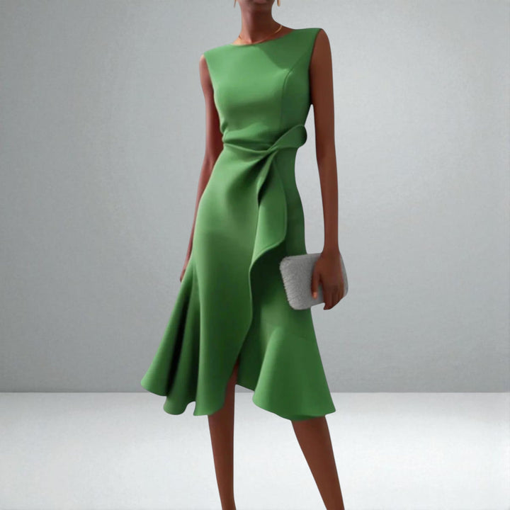 Therese | Elegant Draped Midi Dress