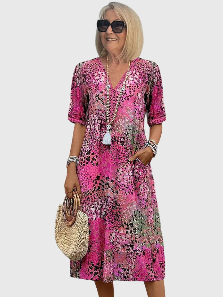 Rikkie | Elegant Floral Midi Dress