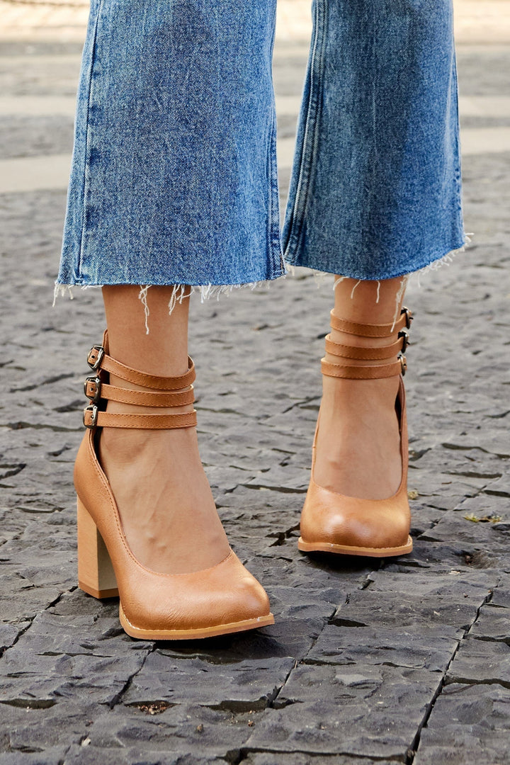Kallie | Triple Buckle Heels