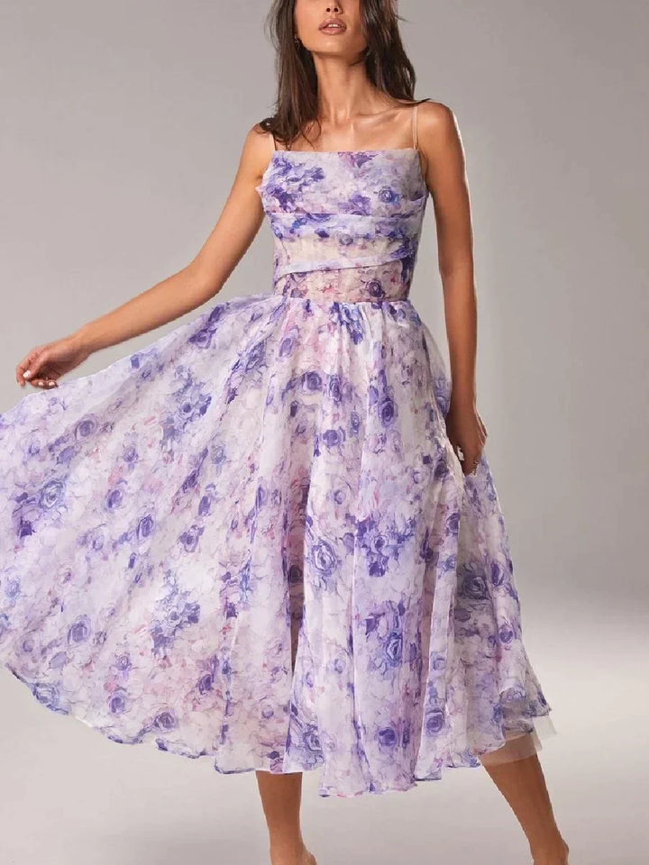 Karlee | Elegant Printed Strapless Dress
