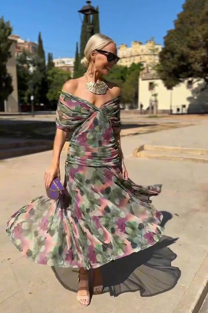 Iryna | Elegant Maxi Dress with V-Neck