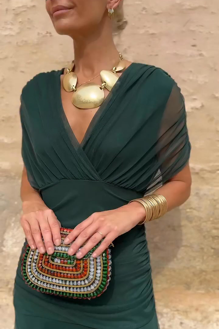 Iryna | Elegant Maxi Dress with V-Neck
