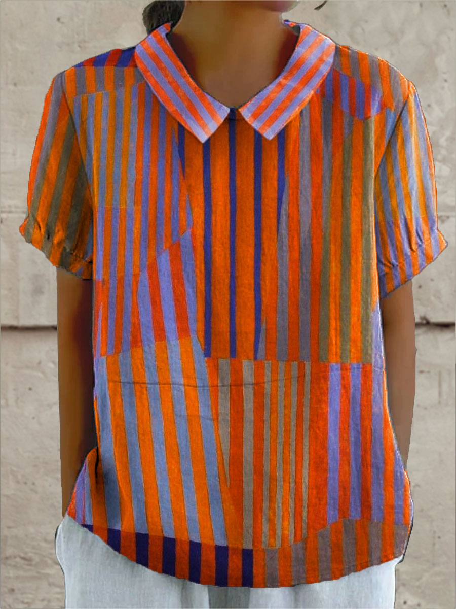 Elea | Geometric Striped Shirt