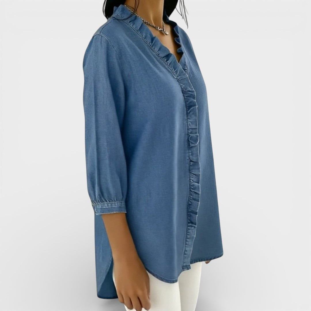 Candace | Elegant Ruffled Blouse