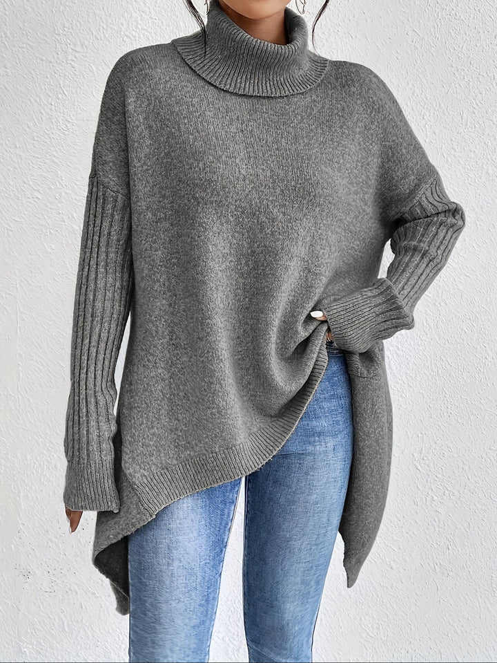 Karen – Oversized Turtleneck Knit Sweater