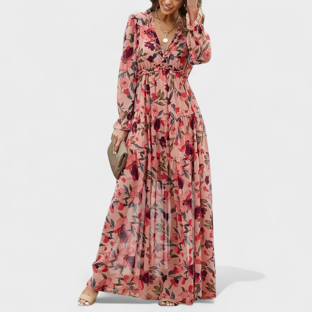 Forsythia | Floral Tiered Maxi Dress