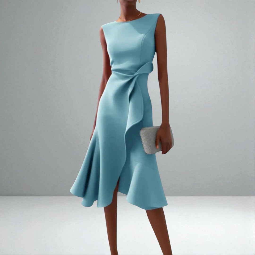 Therese | Elegant Draped Midi Dress