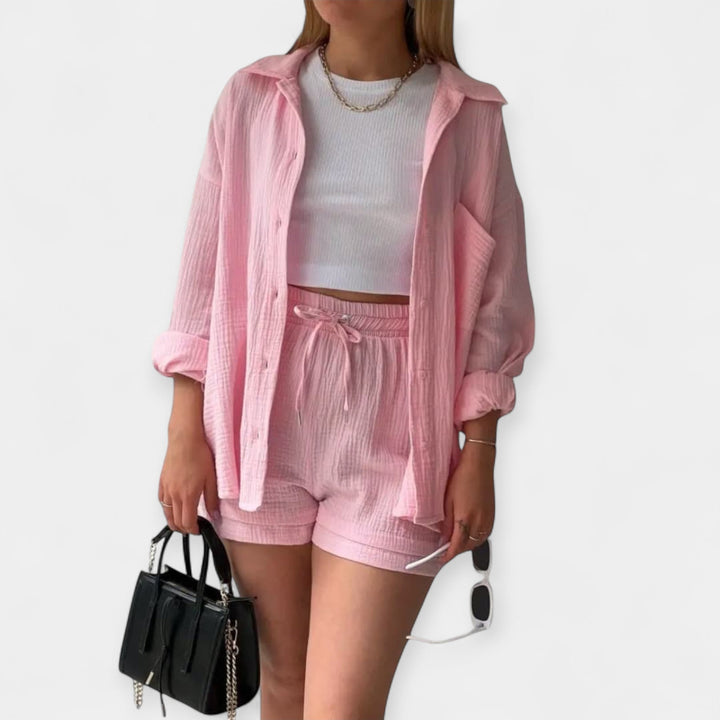 Promise | Color Summer Outfit - Top and Shorts