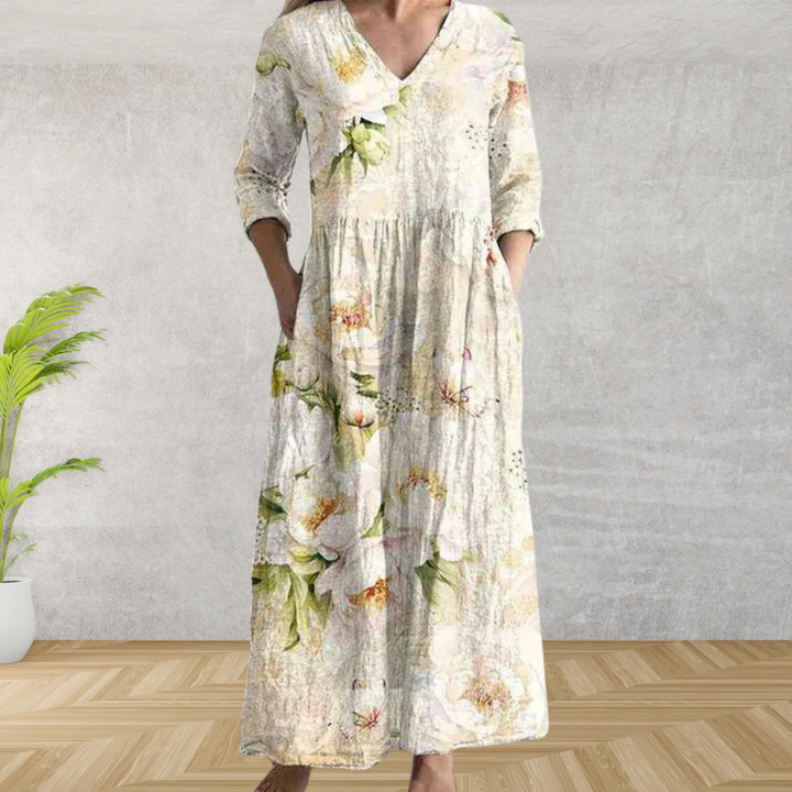Tibby | Elegant Floral Midi Dress