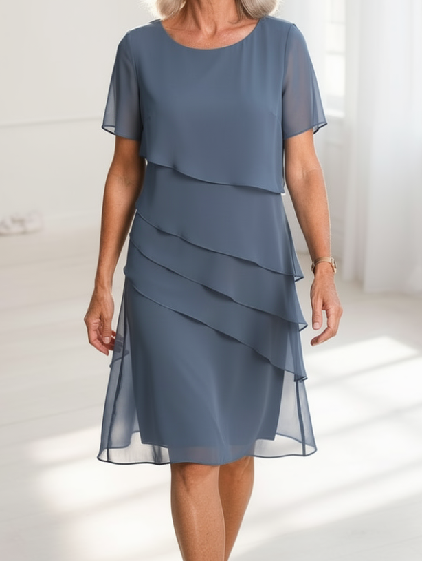 Elyssa | Elegant Comfort Ruffle Dress