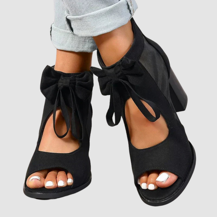 Nira | Bow Charm Orthopedic Heels
