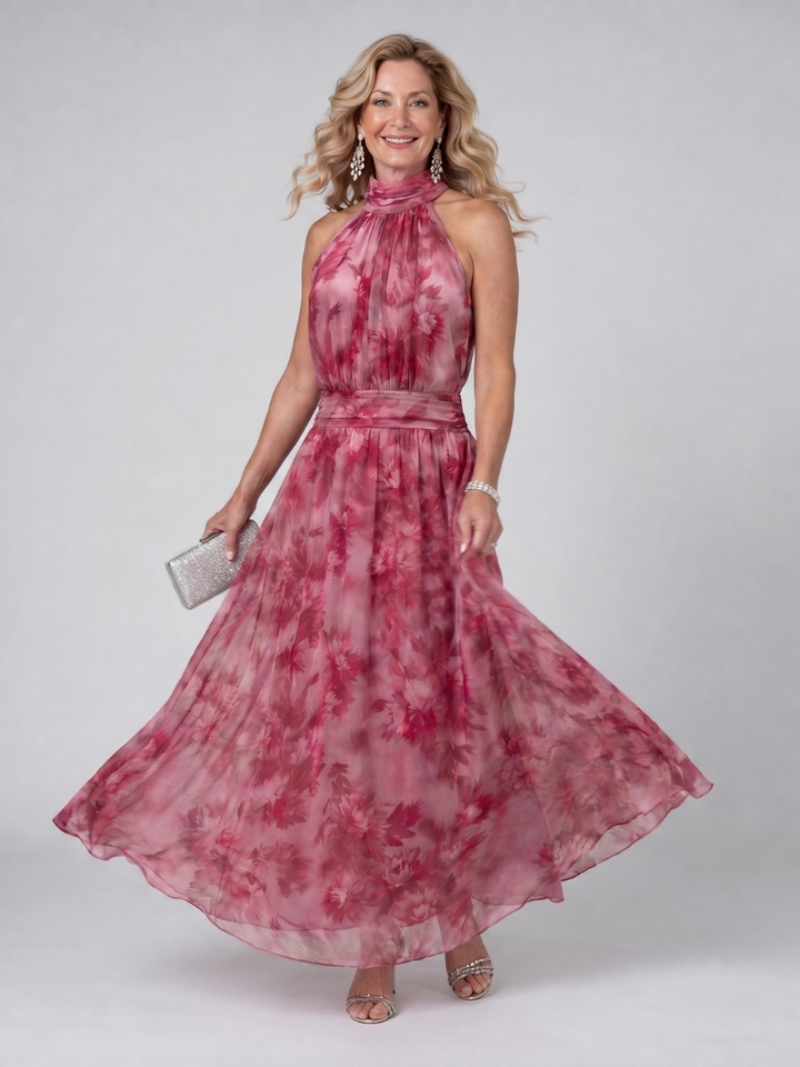 Nora | Soft Halter Neck Midi Dress
