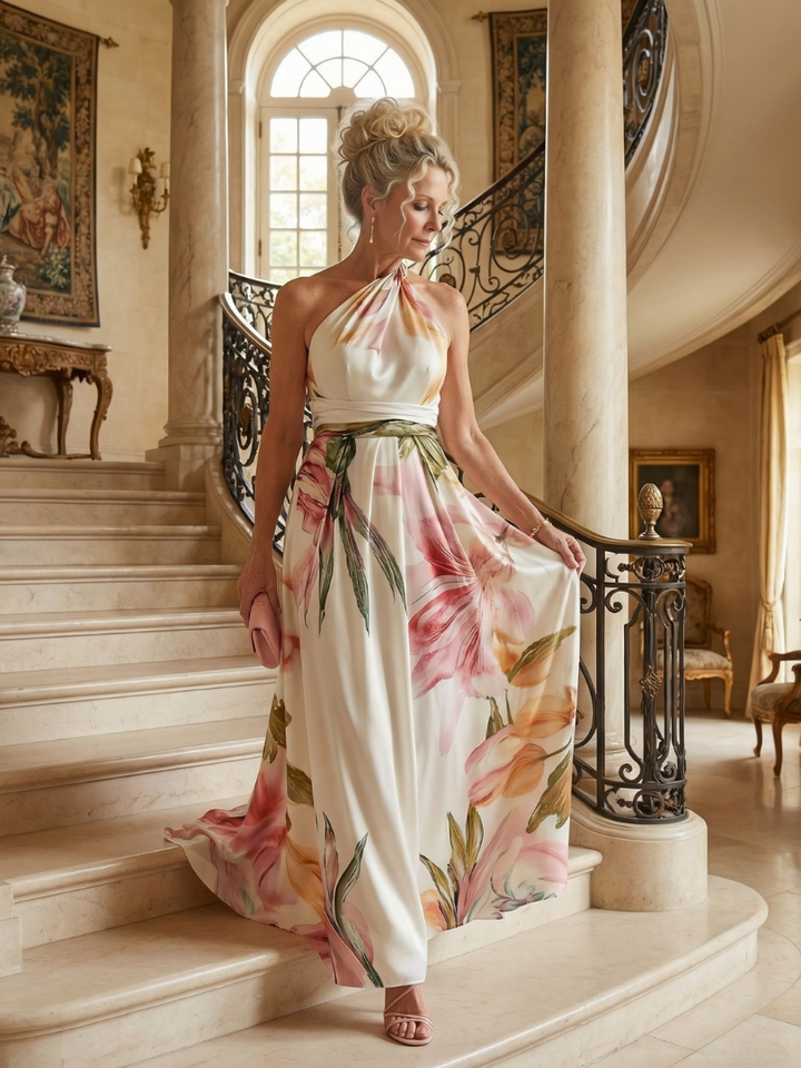 Amelia | Light Floral Maxi Dress