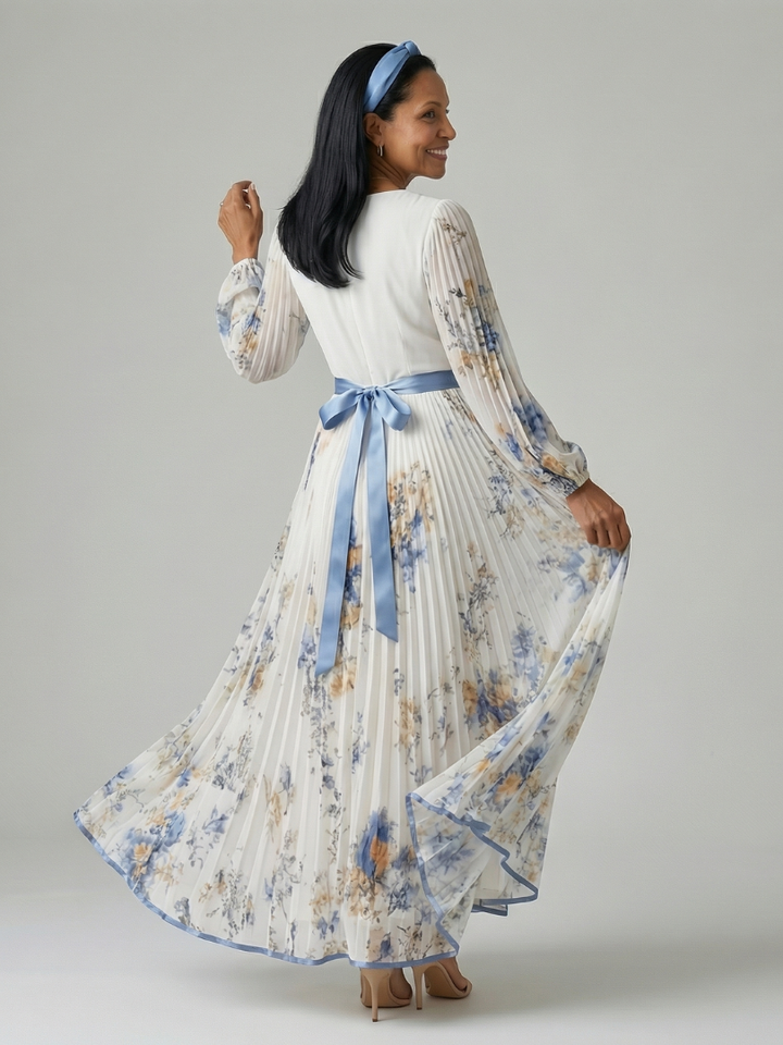 Antonella | Pleated Wrap Midi Dress