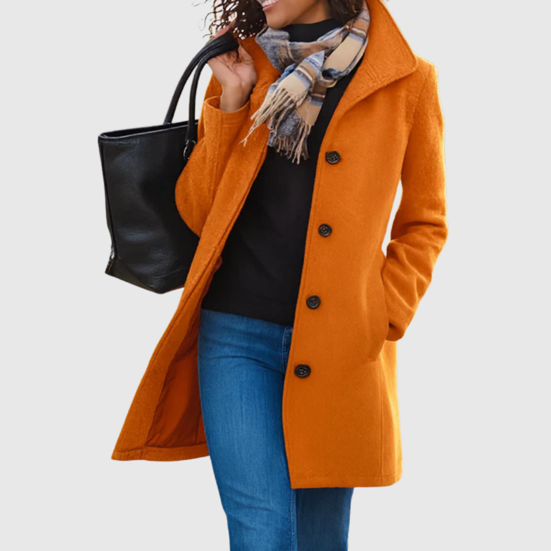 Delilah – Classic Tailored Button-Front Coat