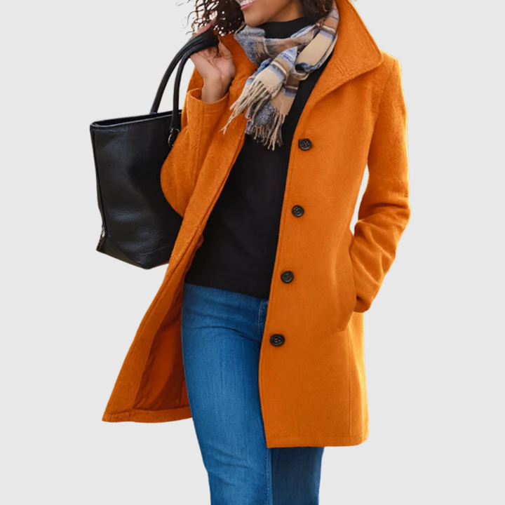 Delilah – Classic Tailored Button-Front Coat