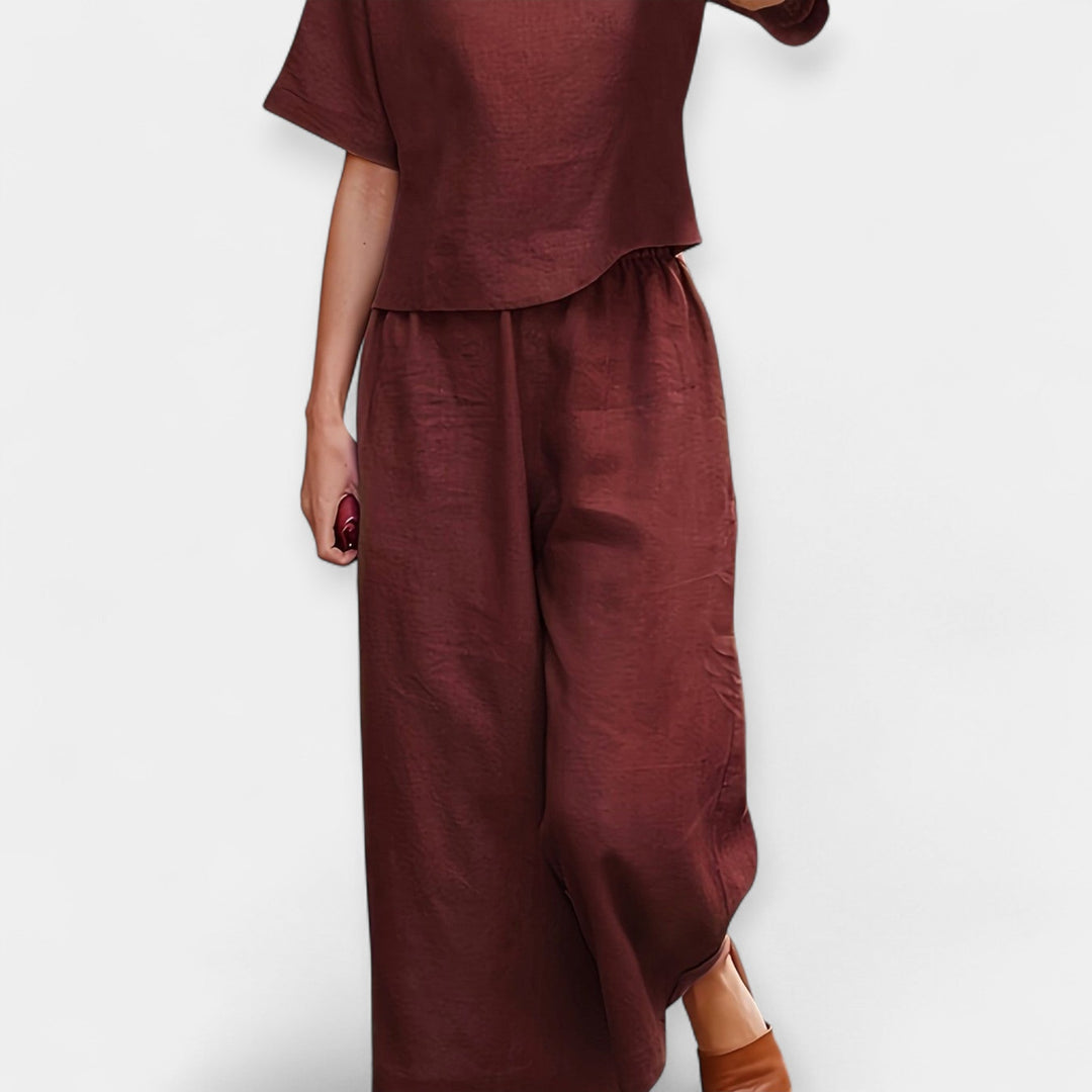 Seren | Breezy Short Sleeve Pantsuit