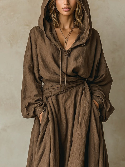 Riley | Flowing Hooded Maxi Dress