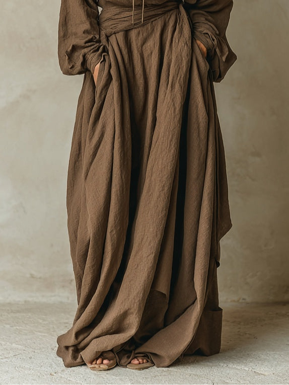 Riley | Flowing Hooded Maxi Dress