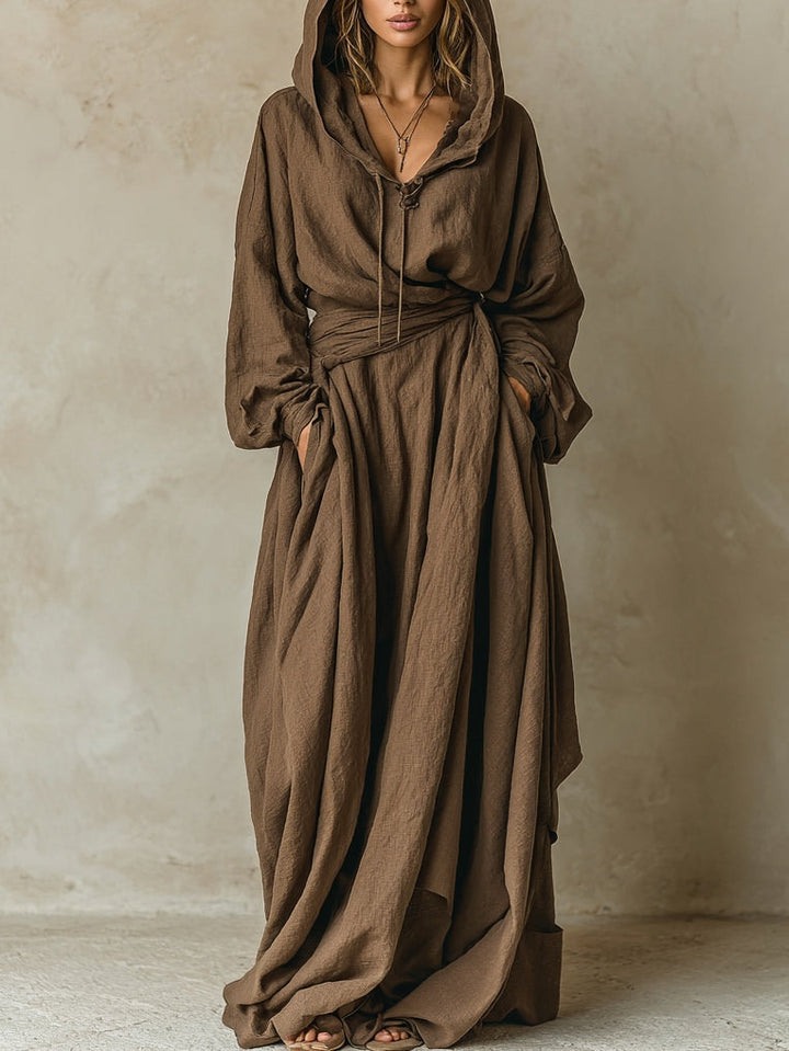 Riley | Flowing Hooded Maxi Dress